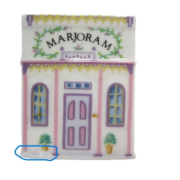 Lenox Spice Village Marjoram BOTTOM ONLY Spice Jar Lid Cottage House Ceramic - Picture 1 of 6